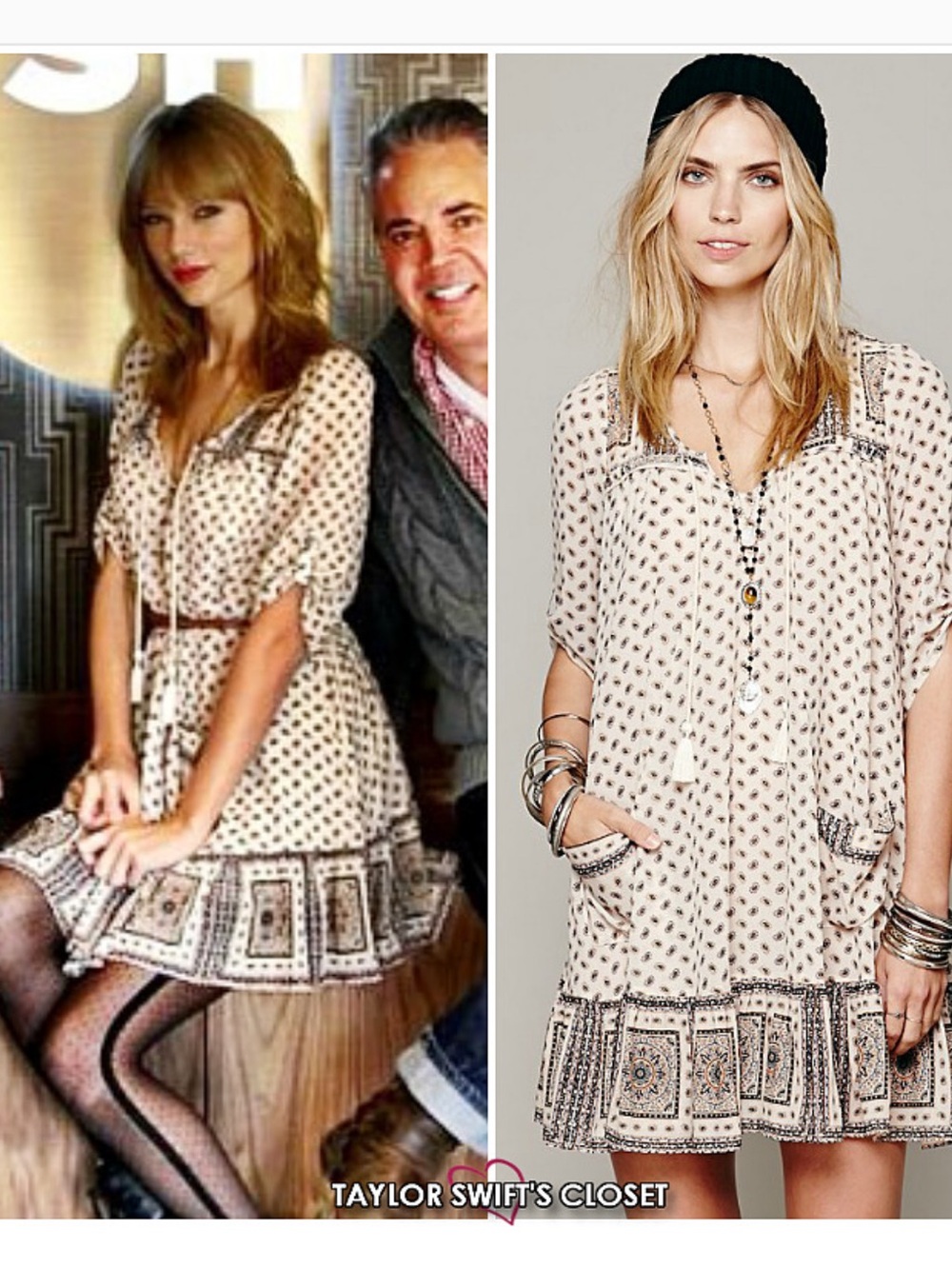 Free People Cream BoHo Dress